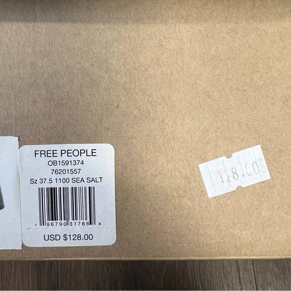 🆕 Free People Almost paradise platform in sea salt SZ 38 - Picture 7 of 7